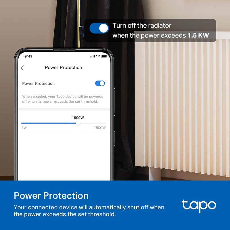 tapo TP-Link 𝗧𝗮𝗽𝗼 قابس ذكي واي فاي ميني، مراقبة الطاقة، متوافق مع أليكسا و جوجل هوم و سامسونج سمارت ثينغز، مؤقت، 15A/1800W كحد أقصى، معتمد من ETL، واي فاي 2.4G فقط، P115 (عبوة 4)  - Image 5